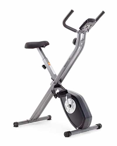 CADENCE Unisex SMARTFIT 100 Faltbares Fitnessfahrrad, Schwarz und Silber,